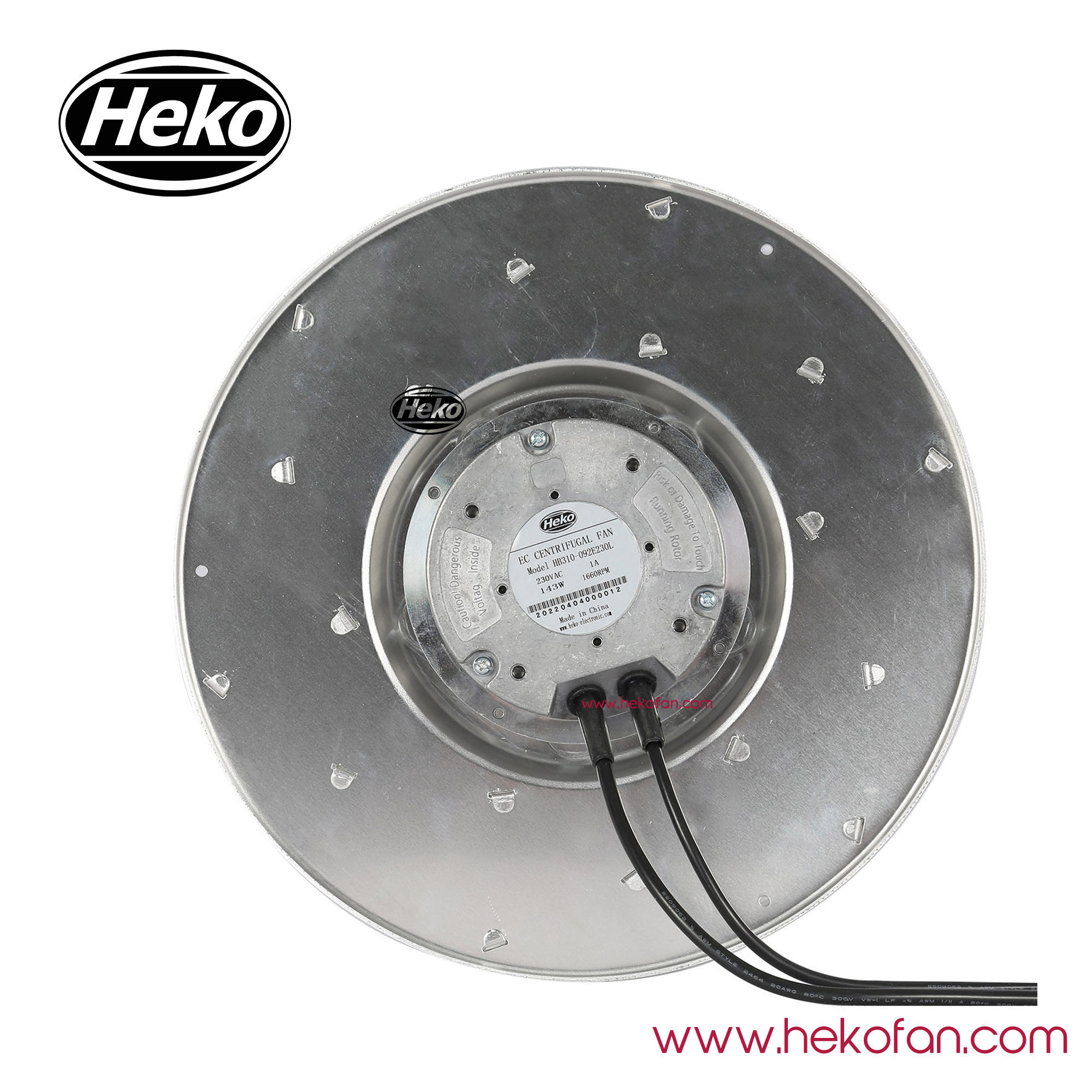 HEKO EC310mm 230VAC Центробежный вентилятор с загнутыми назад лопатками 